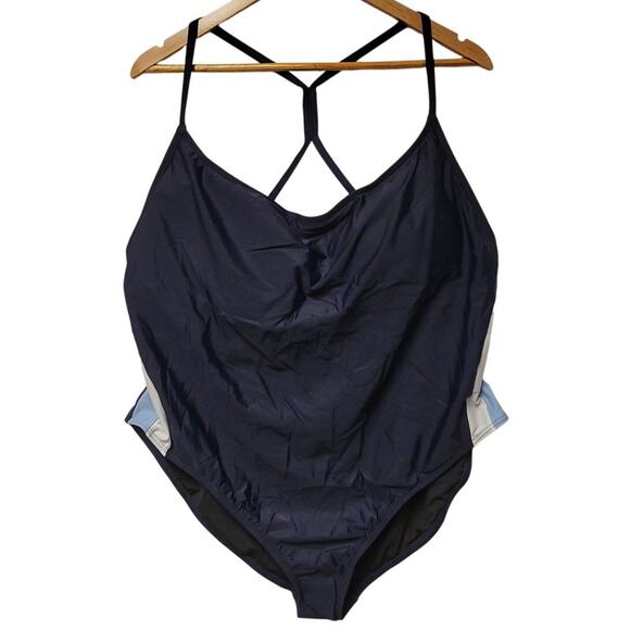 NWT‎ J.Crew Racer Back Swimsuit Beachy Swim Poolside Vacation Cruise Plus SZ 24 - Picture 1 of 10